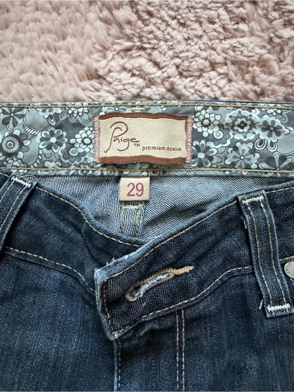 PAIGE Dark Indigo Flare Jeans - Picture 3 of 3